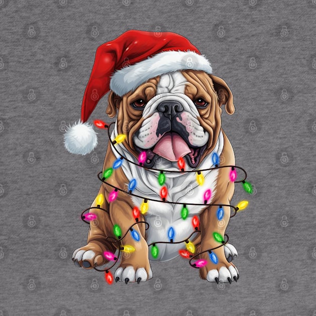 Christmas Bulldog by Chromatic Fusion Studio